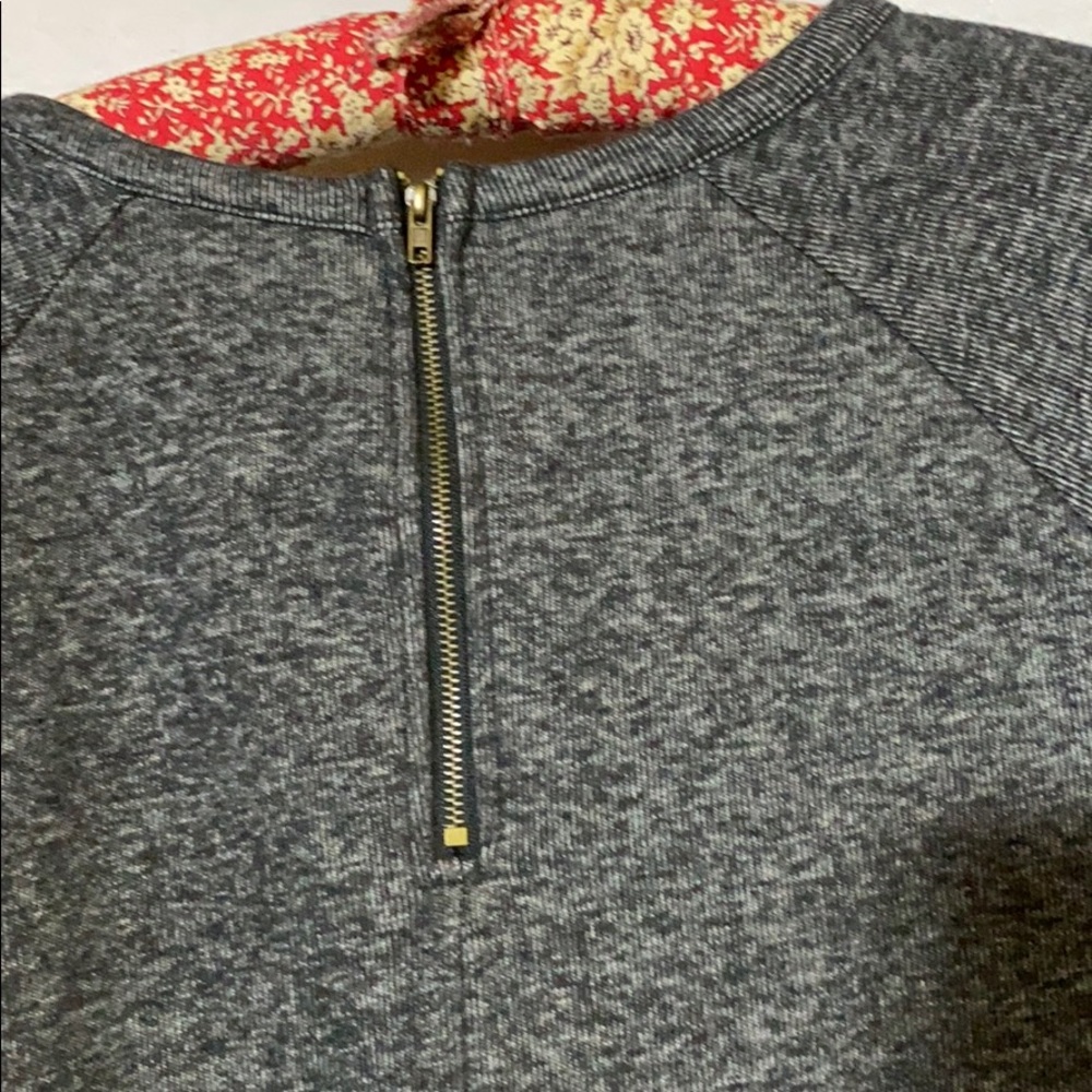 Lucky Brand; Gray Midi Sweater Dress; L - Picture 4 of 6